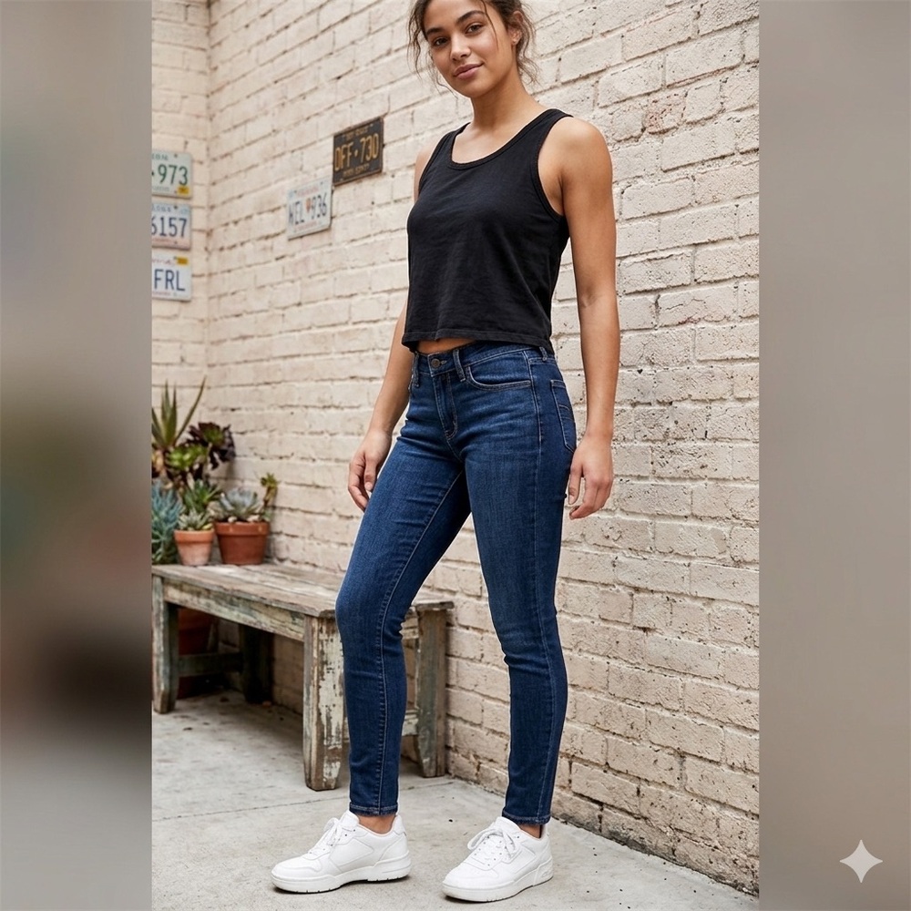 American Eagle Outfitters Dark Blue Skinny Jeans